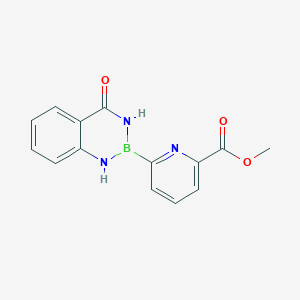 molecular formula C14H12BN3O3 B11757099 Methyl 6-(4-oxo-3,4-dihydrobenzo[d][1,3,2]diazaborinin-2(1H)-yl)picolinate 