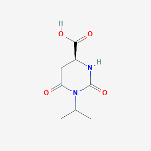 molecular formula C8H12N2O4 B11757101 (4S)-2,6-dioxo-1-(propan-2-yl)-1,3-diazinane-4-carboxylic acid 