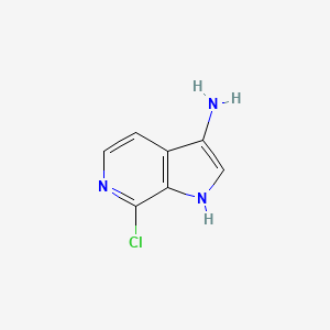 molecular formula C7H6ClN3 B11757103 7-chloro-1H-pyrrolo[2,3-c]pyridin-3-amine CAS No. 1190317-98-6