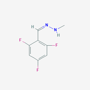 molecular formula C8H7F3N2 B11757107 (2E)-1-methyl-2-[(2,4,6-trifluorophenyl)methylidene]hydrazine 