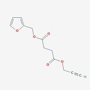 molecular formula C12H12O5 B11757145 Furan-2-ylmethyl prop-2-yn-1-yl succinate 