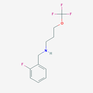 molecular formula C11H13F4NO B11757159 (2-Fluoro-benzyl)-(3-trifluoromethoxy-propyl)-amine 