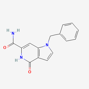 molecular formula C15H13N3O2 B11757183 1-benzyl-4-oxo-1H,4H,5H-pyrrolo[3,2-c]pyridine-6-carboxamide 