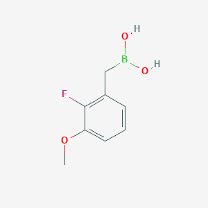 molecular formula C8H10BFO3 B11757187 [(2-Fluoro-3-methoxyphenyl)methyl]boronic acid 