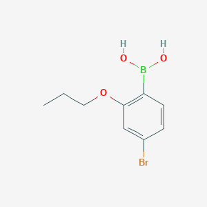 molecular formula C9H12BBrO3 B11757191 4-Bromo-2-propoxyphenylboronic acid 