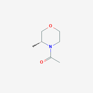 molecular formula C7H13NO2 B11757203 (R)-1-(3-Methylmorpholino)ethan-1-one 