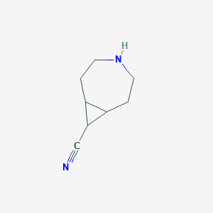 molecular formula C8H12N2 B11757214 4-Azabicyclo[5.1.0]octane-8-carbonitrile 