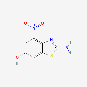 molecular formula C7H5N3O3S B11757235 2-Amino-4-nitro-1,3-benzothiazol-6-ol 