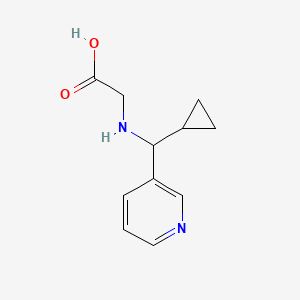 molecular formula C11H14N2O2 B11757276 2-((Cyclopropyl(pyridin-3-yl)methyl)amino)aceticacid 