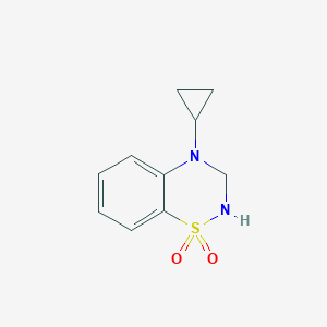 molecular formula C10H12N2O2S B11757301 4-Cyclopropyl-3,4-dihydro-2H-benzo[e][1,2,4]thiadiazine 1,1-dioxide 