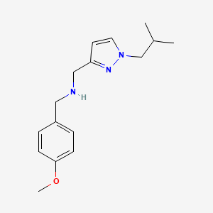 [(4-methoxyphenyl)methyl]({[1-(2-methylpropyl)-1H-pyrazol-3-yl]methyl})amine