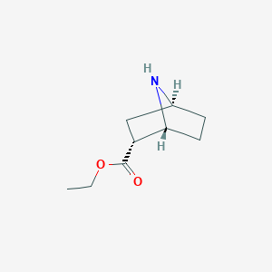 molecular formula C9H15NO2 B11757325 ethyl (1R,2R,4S)-7-azabicyclo[2.2.1]heptane-2-carboxylate 