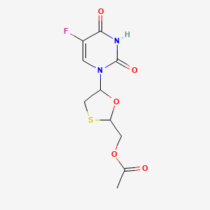 [5-(5-Fluoro-2,4-dioxopyrimidin-1-yl)-1,3-oxathiolan-2-yl]methyl acetate