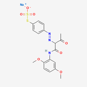 molecular formula C17H12S2 B1175742 Thiosulfuric acid (H2S2O3), S-(4-(2-(1-(((2,5-dimethoxyphenyl)amino)carbonyl)-2-oxopropyl)diazenyl)phenyl) ester, sodium salt (1:1) CAS No. 18048-61-8