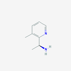 molecular formula C8H12N2 B11757447 (S)-1-(3-Methylpyridin-2-yl)ethanamine 