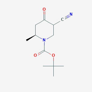 tert-Butyl (2S)-5-cyano-2-methyl-4-oxopiperidine-1-carboxylate