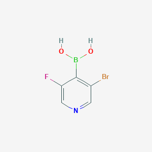 molecular formula C5H4BBrFNO2 B11757467 (3-Bromo-5-fluoropyridin-4-yl)boronic acid 