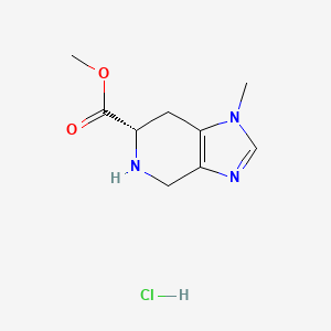 molecular formula C9H14ClN3O2 B11757482 Methyl (S)-1-methyl-4,5,6,7-tetrahydro-1H-imidazo[4,5-C]pyridine-6-carboxylate hcl 