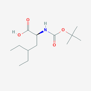 molecular formula C13H25NO4 B11757501 (S)-2-((tert-Butoxycarbonyl)amino)-4-ethylhexanoic acid 