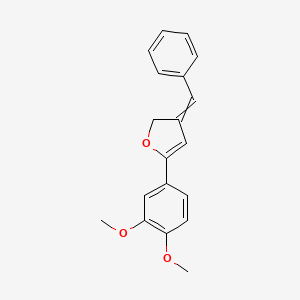 molecular formula C19H18O3 B11757523 5-(3,4-Dimethoxyphenyl)-3-(phenylmethylidene)-2,3-dihydrofuran 