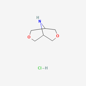 molecular formula C6H12ClNO2 B11757537 3,7-Dioxa-9-azabicyclo[3.3.1]nonane hydrochloride 