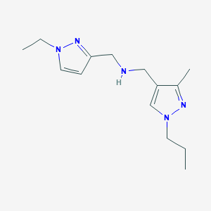 [(1-ethyl-1H-pyrazol-3-yl)methyl][(3-methyl-1-propyl-1H-pyrazol-4-yl)methyl]amine