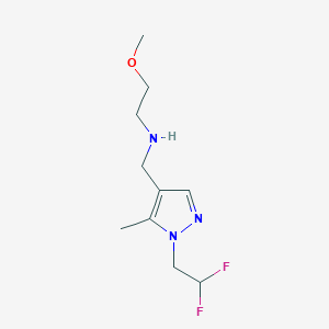 {[1-(2,2-difluoroethyl)-5-methyl-1H-pyrazol-4-yl]methyl}(2-methoxyethyl)amine