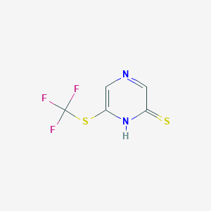 molecular formula C5H3F3N2S2 B11757570 6-Trifluoromethylsulfanyl-1h-pyrazine-2-thione 