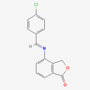 (E)-4-(4-chlorobenzylideneamino)isobenzofuran-1(3H)-one