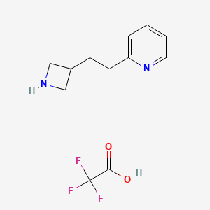 molecular formula C12H15F3N2O2 B11757600 2-(2-(Azetidin-3-yl)ethyl)pyridine 2,2,2-trifluoroacetate 