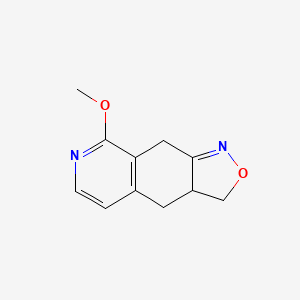 molecular formula C11H12N2O2 B11757630 8-Methoxy-3,3a,4,9-tetrahydroisoxazolo[4,3-g]isoquinoline 