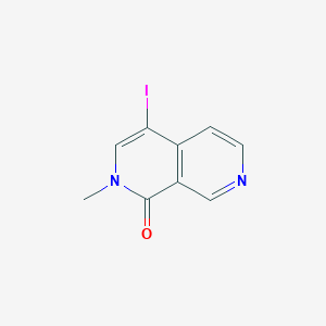 molecular formula C9H7IN2O B11757636 4-Iodo-2-methyl-2,7-naphthyridin-1(2h)-one 