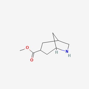 molecular formula C9H15NO2 B11757643 Methyl 6-azabicyclo[3.2.1]octane-3-carboxylate 