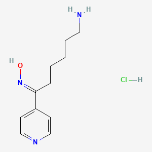 (Z)-N-[6-amino-1-(pyridin-4-yl)hexylidene]hydroxylamine hydrochloride