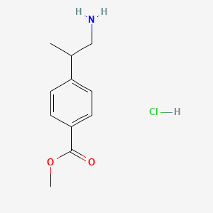 molecular formula C11H16ClNO2 B11757738 Methyl 4-(1-aminopropan-2-yl)benzoate hydrochloride 