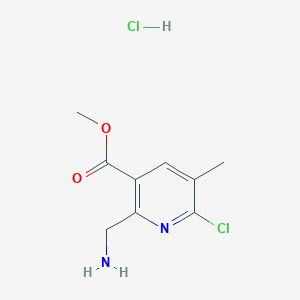 Methyl 2-(aminomethyl)-6-chloro-5-methylnicotinate hydrochloride