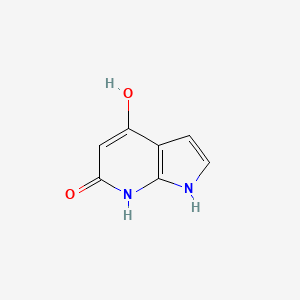 molecular formula C7H6N2O2 B11757774 4-hydroxy-1H,6H,7H-pyrrolo[2,3-b]pyridin-6-one 