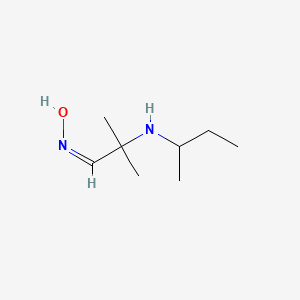 molecular formula C8H18N2O B11757777 (E)-N-{2-[(butan-2-yl)amino]-2-methylpropylidene}hydroxylamine 