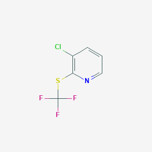 molecular formula C6H3ClF3NS B11757821 3-Chloro-2-(trifluoromethylthio)pyridine 