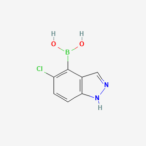 molecular formula C7H6BClN2O2 B11757858 (5-chloro-1H-indazol-4-yl)boronic acid 