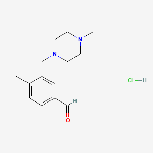 2,4-Dimethyl-5-[(4-methylpiperazin-1-yl)methyl]benzaldehyde hydrochloride