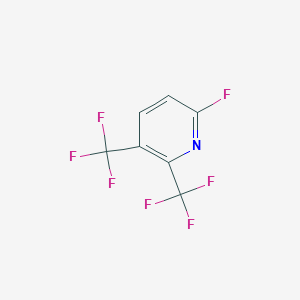 molecular formula C7H2F7N B11757899 6-Fluoro-2,3-bis-trifluoromethyl-pyridine 