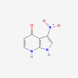 molecular formula C7H5N3O3 B11757923 3-nitro-1H-pyrrolo[2,3-b]pyridin-4-ol 