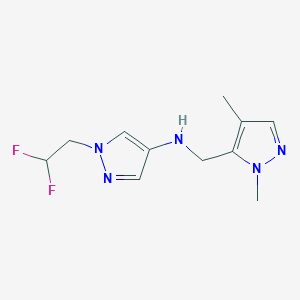 1-(2,2-difluoroethyl)-N-[(1,4-dimethyl-1H-pyrazol-5-yl)methyl]-1H-pyrazol-4-amine