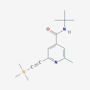 molecular formula C16H24N2OSi B11757941 N-(tert-Butyl)-2-methyl-6-((trimethylsilyl)ethynyl)isonicotinamide 