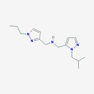 {[1-(2-methylpropyl)-1H-pyrazol-5-yl]methyl}[(1-propyl-1H-pyrazol-3-yl)methyl]amine