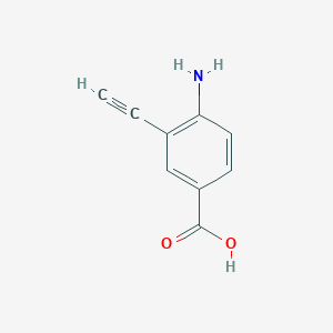 molecular formula C9H7NO2 B11757990 4-Amino-3-ethynylbenzoic acid 