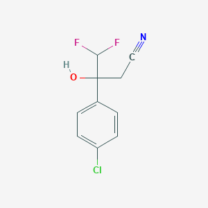 3-(4-Chlorophenyl)-4,4-difluoro-3-hydroxybutanenitrile