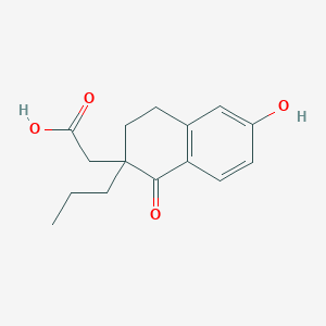 2-(6-Hydroxy-1-oxo-2-propyl-1,2,3,4-tetrahydronaphthalen-2-yl)acetic acid