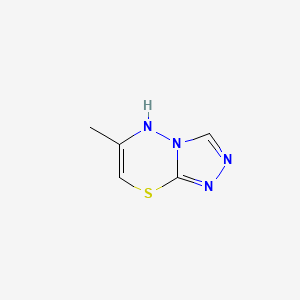 molecular formula C5H6N4S B11758060 6-methyl-5H-[1,2,4]triazolo[3,4-b][1,3,4]thiadiazine 